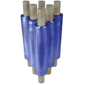Transpal 400mm Blue Tint 17mu Stretch Film on extended core