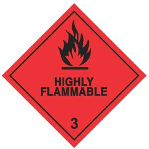 Transpal HIGHLY FLAMMABLE Labels