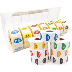 Day Dot Labels 7 Day Clamshell