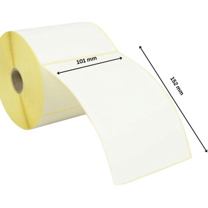 Direct Thermal Label 101x152mm - White - 25mm Core - 500 per Roll