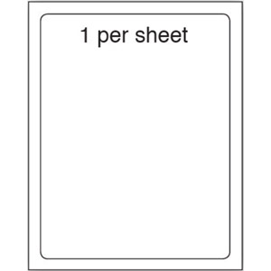 A4 Laser Label 1Up White 100/Pack 5/Box
