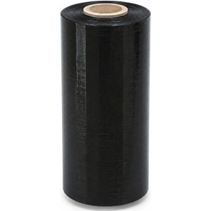 Black 20mu Power Stretch Film Cast For Machine Use 500mm x 1700m 76mm Core