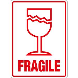 Transpal FRAGILE Labels, 108 x 79mm