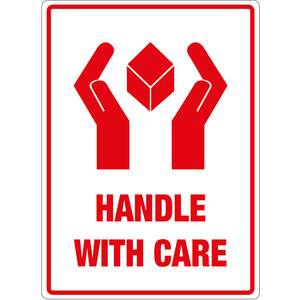 Transpal HANDLE WITH CARE Labels, 108 x 79mm