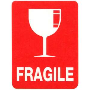 Transpal FRAGILE GLASS Labels
