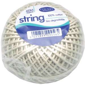 County Cotton String Ball Medium 60m (Pack of 12) C176