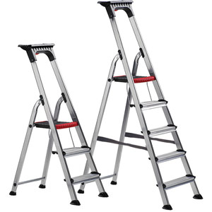 Double Decker Aluminium Stepladder with Tool Tray