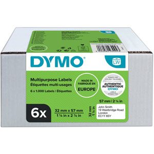 Dymo LabelWriter Multipurpose Labels 32mmx57mm (Pack of 6) 2093094