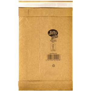 Jiffy Padded Bag Size 1 165x280mm Gold PB-1 (Pack of 100) JPB-1