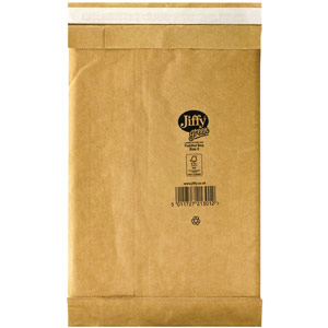 Jiffy Padded Bag Size 3 195x343mm Gold PB-3 (Pack of 100) JPB-3