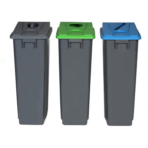 Recycling Waste Bins with Lid Options