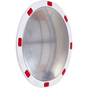 Circular Traffic Mirrors with Reflective Edges