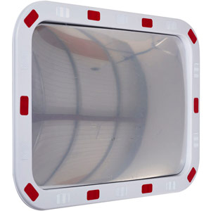 Rectangular Traffic Mirrors with Reflective Edges