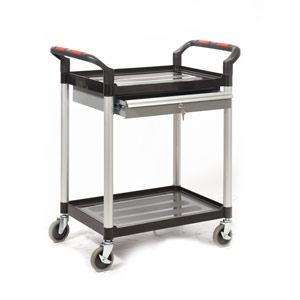 Proplaz Shelf Trolley - Steel Drawers