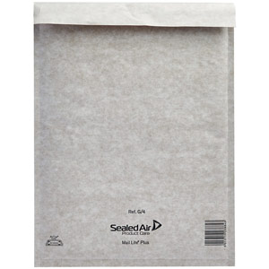 Mail Lite + Bubble Lined Postal Bag Size G/4 240x330mm Oyster White (Pack of 50) 103025659