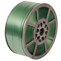 Safeguard Green Embossed 15.5x0.7mm Extruded Polyester (PET) Strapping on Plastic Reel, 1200mtr