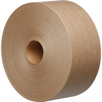 Reinforced Kraft Paper Water Activated Tape 48mm x 100m Brown GSI Coreless