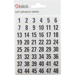 Blick White/Black 00-99 Labels 7mm x 13mm (2880 Pack) RS016250