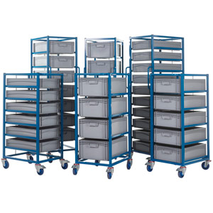 Tray Racks complete with Containers