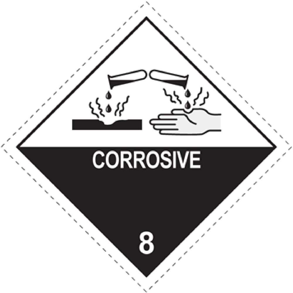 Transpal Corrosive Labels Ruffles Packaging